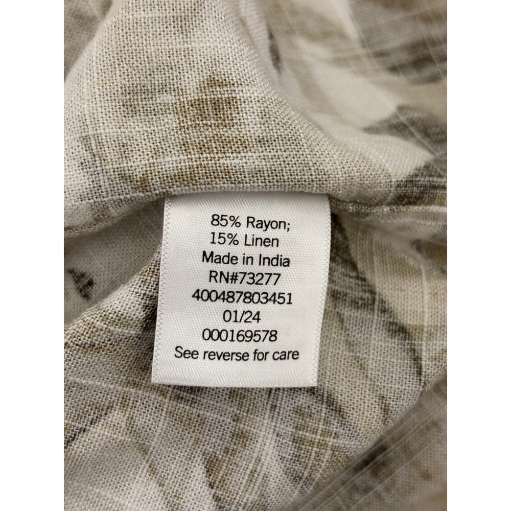 Casual Button Down Men Shirt Size XL Linen Blend Travel Summer - Picture 6 of 12